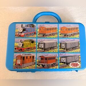 Thomas The Tank Engine Blue Case W/Trains Vintage 1989/1992 Read